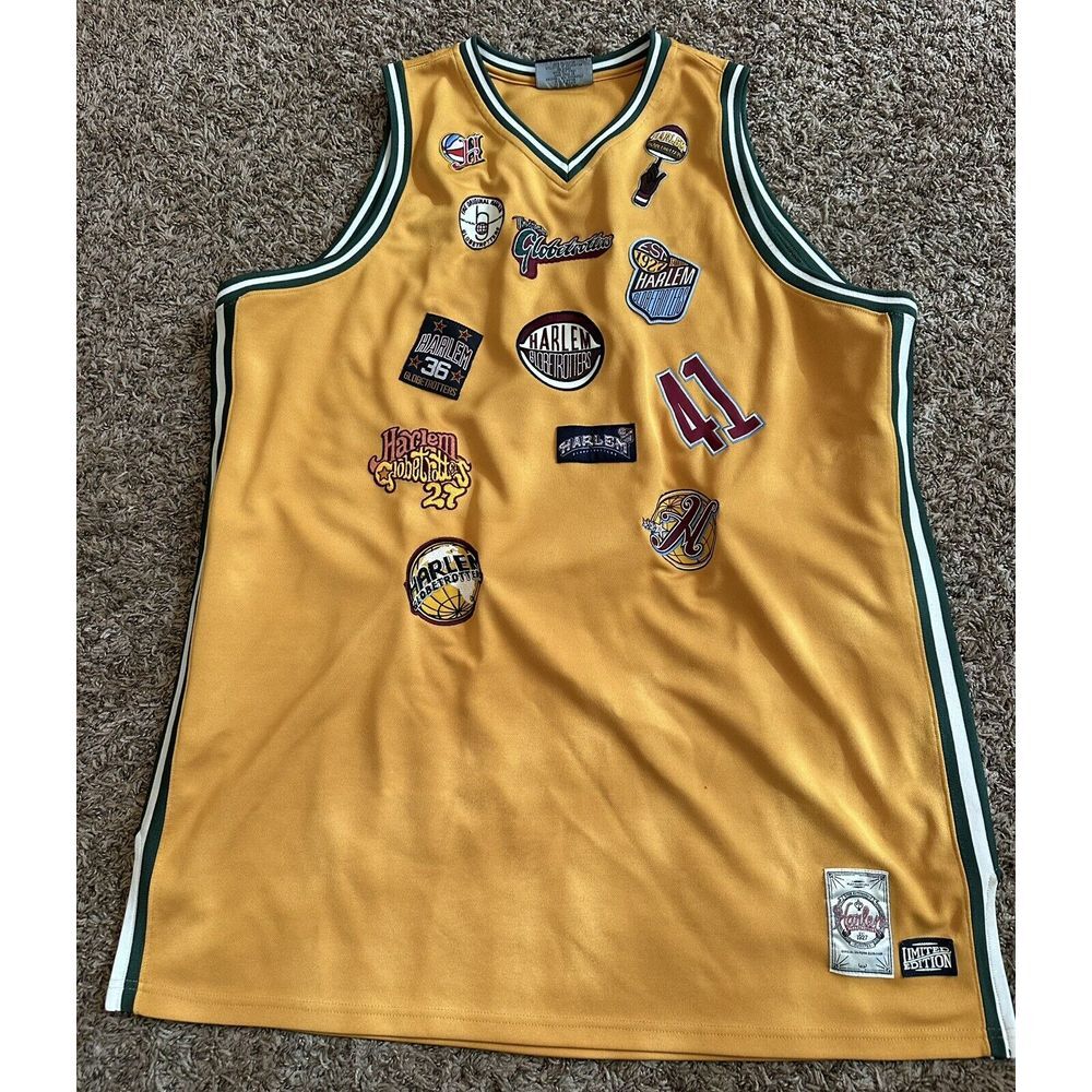 Vintage Y2K Harlem Globetrotters Platinum Fubu Basketball Jersey Size 3XL
